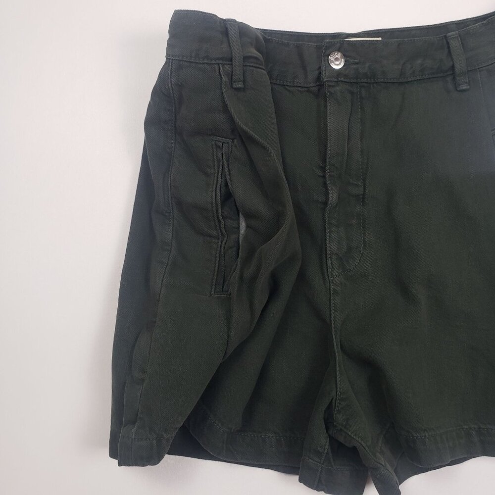 Etica Max Pleated Short Women's Size 30 Seaweed Green Eco-Friendly Cotton Blend - Picture 14 of 16